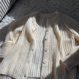 Cream Knit Women's Cardigan